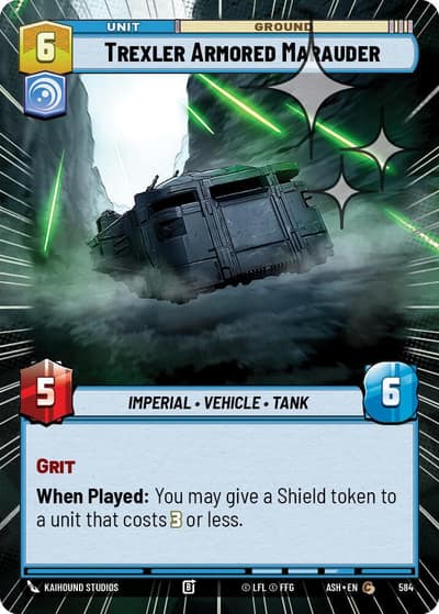 Trexler Armored Marauder (Hyperspace Foil) 584 Ashes of the Empire Star Wars card