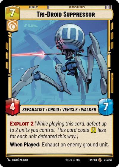 Tri-Droid Suppressor 217/257 Twilight of the Republic Star Wars card