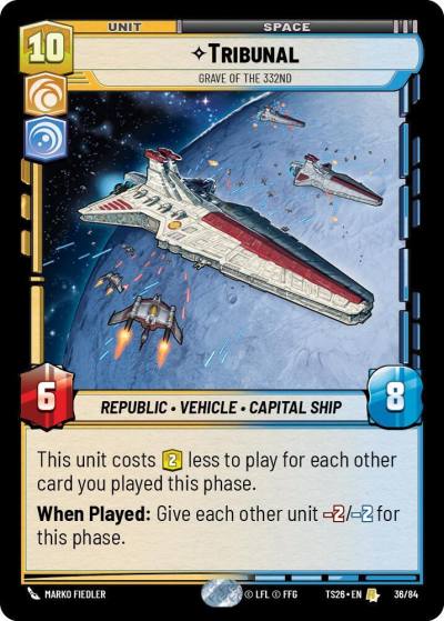 Tribunal - Grave of the 32nd 36/84 Twin Suns Star Wars card