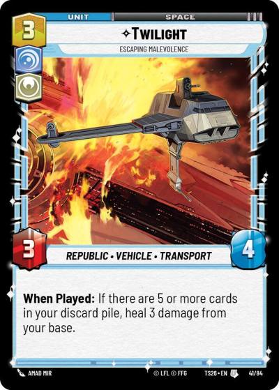 Twilight - Escaping Malevolence 41/84 Twin Suns Star Wars card
