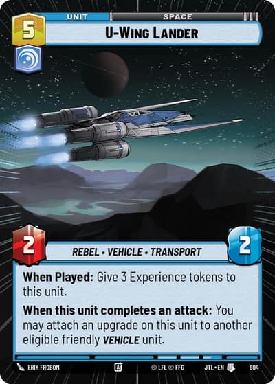 U-Wing Lander (Hyperspace Foil) 804 Jump to Lightspeed Star Wars card