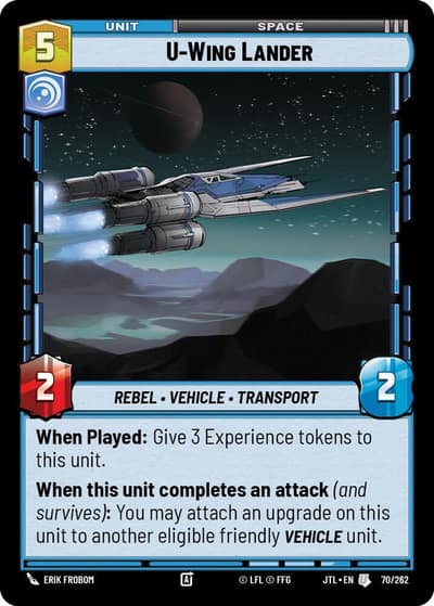 U-Wing Lander 070/262 Jump to Lightspeed Star Wars card
