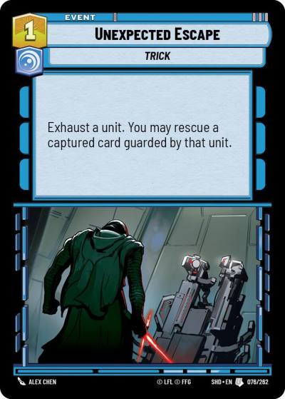 Unexpected Escape 076/262 Shadows of the Galaxy Star Wars card