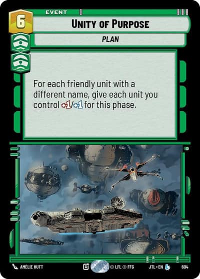 Unity of Purpose (Foil) 604 Jump to Lightspeed Star Wars card