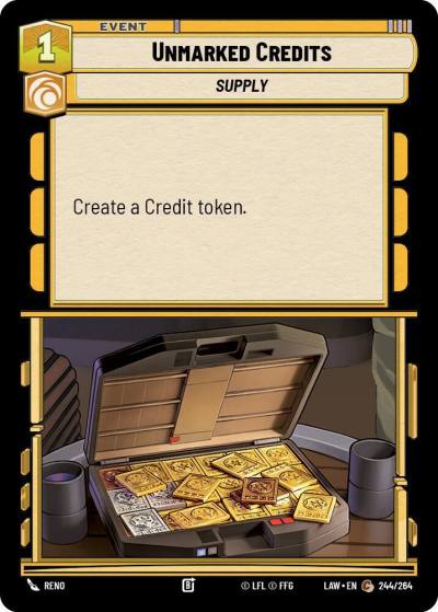 Unmarked Credits 244/264 A Lawless Time Star Wars card