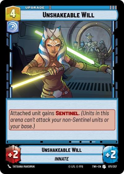 Unshakeable Will 071/257 Twilight of the Republic Star Wars card