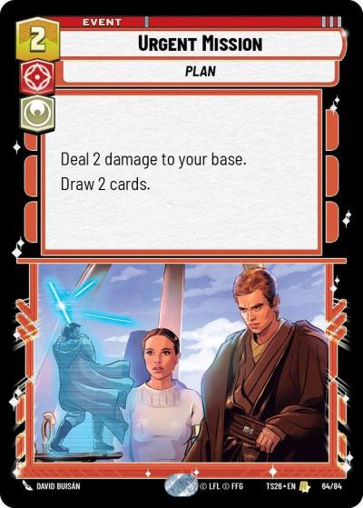 Urgent Mission 64/84 Twin Suns Star Wars card