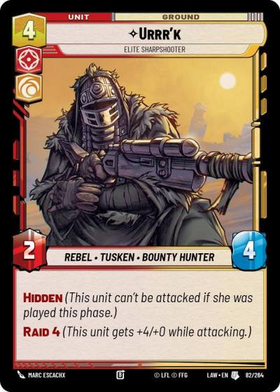 Urrr'k - Elite Sharpshooter 82/264 A Lawless Time Star Wars card