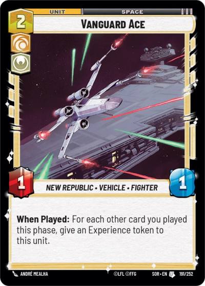 Vanguard Ace 191/252 Spark of Rebellion Star Wars card