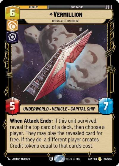 Vermillion - Qi'Ra's Auction House 215/264 A Lawless Time Star Wars card