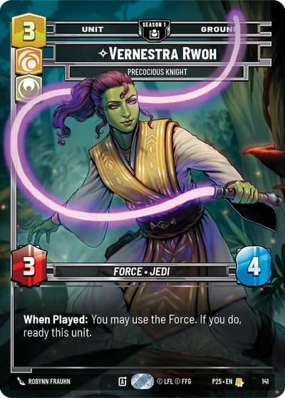 Vernestra Rwoh - Precocious Knight (141) 141 Sector and Regional Promos: Season 1 Star Wars card