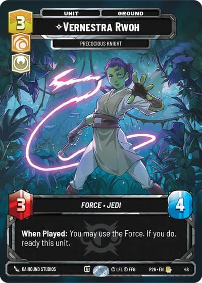 Vernestra Rwoh - Precocious Knight 48 Sector and Regional Promos: Season 1 Star Wars Unlimited card