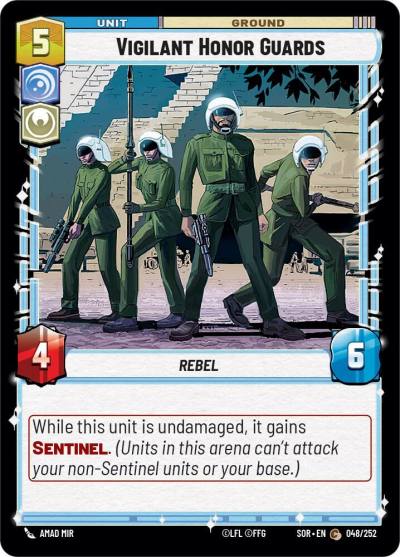 Vigilant Honor Guards 048/252 Spark of Rebellion Star Wars card