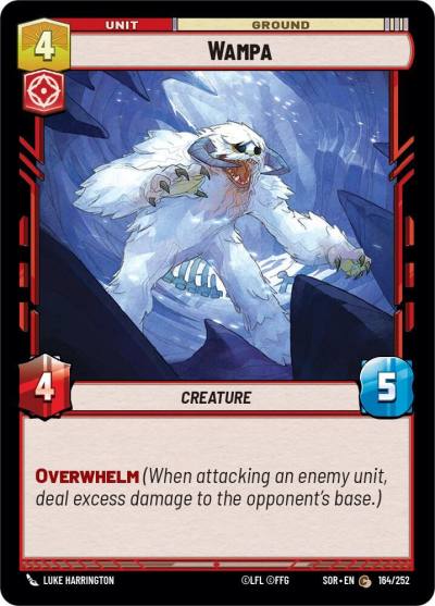 Wampa 164/252 Spark of Rebellion Star Wars card