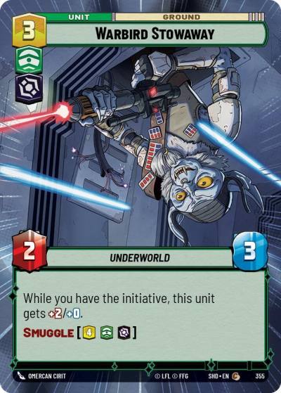 Warbird Stowaway (Hyperspace) 355 Shadows of the Galaxy Star Wars card