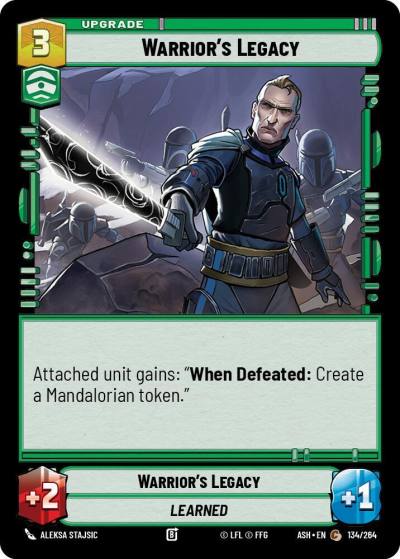 Warrior's Legacy 134/264 Ashes of the Empire Star Wars card