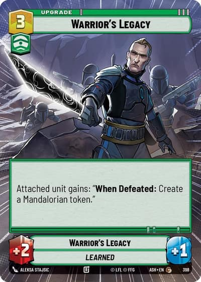 Warrior's Legacy (Hyperspace) 398 Ashes of the Empire Star Wars card
