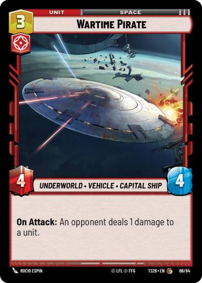 Wartime Pirate 66/84 Twin Suns Star Wars card