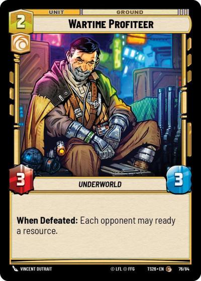 Wartime Profiteer 76/84 Twin Suns Star Wars card