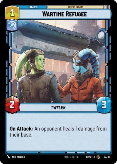 Wartime Refugee 43/84 Twin Suns Star Wars card