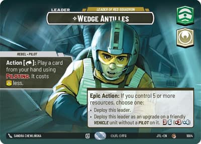 Wedge Antilles - Leader of Red Squadron (Showcase) 1004 Jump to Lightspeed Star Wars card