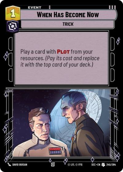 When Has Become Now 245/264 Secrets of Power Star Wars card