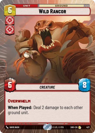 Wild Rancor (Hyperspace) 427 Shadows of the Galaxy Star Wars card