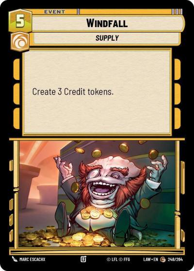 Windfall 248/264 A Lawless Time Star Wars card