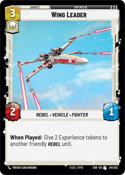 Wing Leader 241/252 Spark of Rebellion Star Wars card