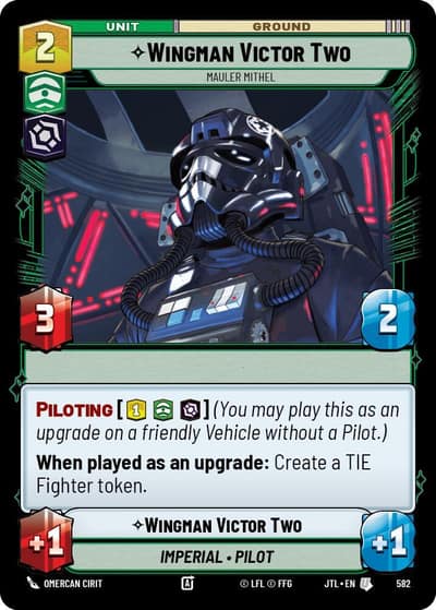 Wingman Victor Two - Mauler Mithel (Foil) 582 Jump to Lightspeed Star Wars card