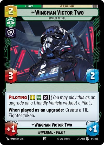 Wingman Victor Two - Mauler Mithel 084/262 Jump to Lightspeed Star Wars card