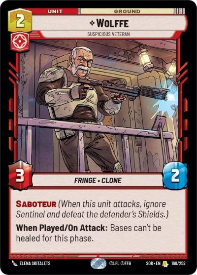 Wolffe - Suspicious Veteran 160/252 Spark of Rebellion Star Wars card