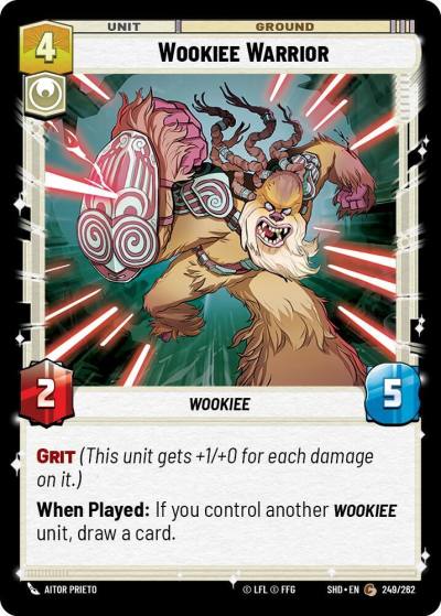 Wookiee Warrior 249/262 Shadows of the Galaxy Star Wars card
