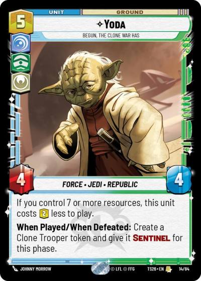 Yoda - Begun, the Clone War Has 14/84 Twin Suns Star Wars card