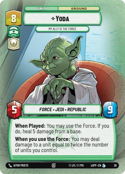 Yoda - My Ally is the Force (Foil) 26 Legends of the Force: Weekly Play Promos Star Wars card