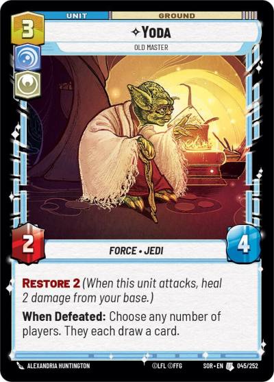 Yoda - Old Master 045/252 Spark of Rebellion Star Wars card