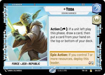 Yoda - Sensing Darkness 004/257 Twilight of the Republic Star Wars card