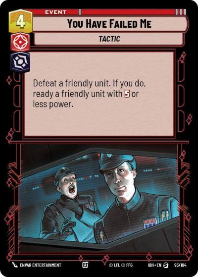 You Have Failed Me 95/104 Intro Battle Hoth Star Wars card