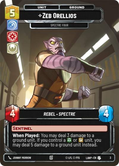 Zeb Orellios - Spectre Four 3 A Lawless Time: Weekly Play Promos Star Wars card
