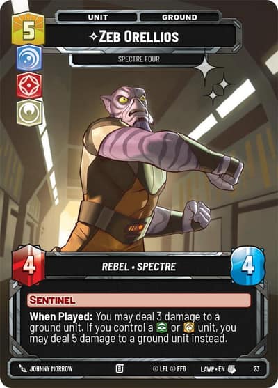 Zeb Orellios - Spectre Four (Foil) 23 A Lawless Time: Weekly Play Promos Star Wars card