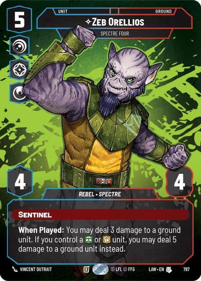 Zeb Orellios - Spectre Four (Prestige) 797 A Lawless Time Star Wars card